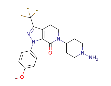 6-(1-aminopiperidin-4-yl)-1-(4-methoxyphenyl)-3-(trifluoromethyl)-5,6-dihydro-1H-pyrazolo[3,4-c]pyridin-7(4H)-one