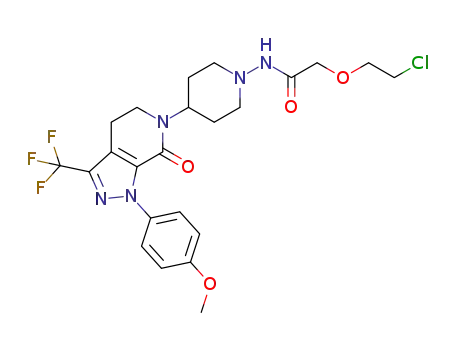 2-(2-chloroethoxy)-N-(4-(1-(4-methoxyphenyl)-7-oxo-3-(trifluoromethyl)-4,5-dihydro-1H-pyrazolo[3,4-c]pyridin-6(7H)-yl)piperidin-1-yl)acetamide