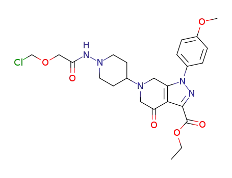 ethyl 6-(1-(2-(chloromethoxy)acetamido)piperidin-4-yl)-1-(4-methoxyphenyl)-oxo-4,5,6,7-tetrahydro-1H-pyrazolo[3,4-c]pyridine-3-carboxylate