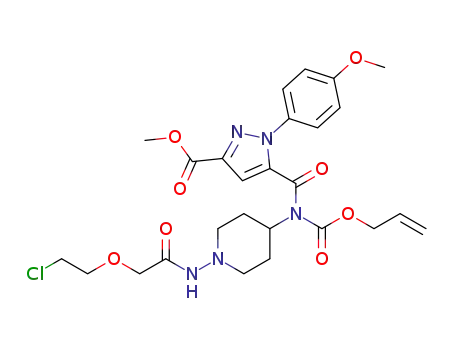 methyl 5-(((allyloxy)carbonyl)(1-(2-(2-chloroethoxy)acetamido)piperidin-4-yl)carbamoyl)-1-(4-methoxyphenyl)-1H-pyrazole-3-carboxylate