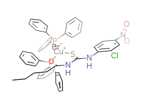 {N-[(2-chloro-4-nitrophenyl)carbamothioyl]pentanamide}[bis(triphenylphosphine)]copper(I) bromide