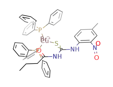 {N-[(4-methyl-2-nitrophenyl)carbamothioyl]-butanamide}[bis(triphenylphosphine)]copper(I)bromide