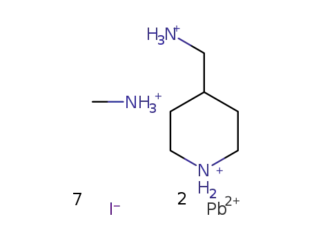 ((4-aminomethyl)piperidinium)(methylammonium)Pb2I7