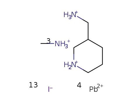 ((3-aminomethyl)piperidinium)(methylammonium)3Pb4I13
