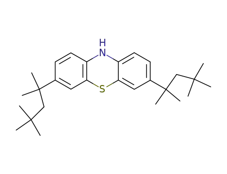 Molecular Structure of 10538-33-7 (3,7-bis(1,1,3,3-tetramethylbutyl)-10H-phenothiazine)
