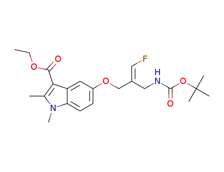 5-[(E)-2-[(tert-butoxycarbonylamino)methyl]-3-fluoroallyloxy]-1,2-dimethylindole-3-carboxylic acid ethyl ester