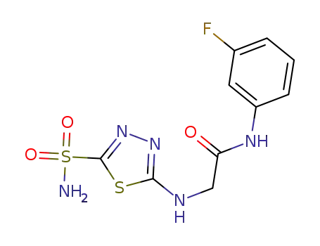 5-N-(2-[N-{3-fluorophenyl}acetamido])-5-amino-1,3,4-thiadiazole-2-sulfonamide
