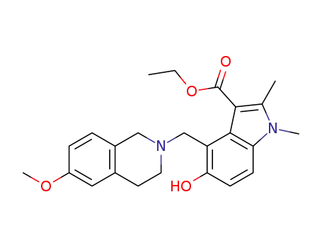 ethyl 5-hydroxy-4-((6-methoxy-3,4-dihydroisoquinolin-2(1H)-yl)methyl)-1,2-dimethyl-1H-indole-3-carboxylate