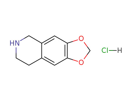 Molecular Structure of 15052-05-8 (1,3-Dioxolo[4,5-g]isoquinoline,5,6,7,8-tetrahydro-, hydrochloride (1:1))