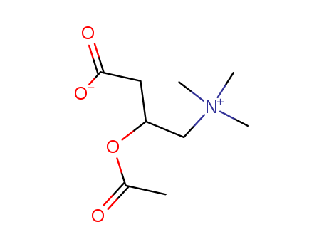 14992-62-2,ACETYL-L-CARNITINE,Ammonium,(3-carboxy-2-hydroxypropyl)trimethyl-, hydroxide, inner salt, acetate (8CI);Vitamin BT, acetate (6CI);Acetylcarnitine;Carnitineacetyl ester;DL-Acetylcarnitine;DL-O-Acetylcarnitine;O-Acetyl-DL-carnitine;3-acetoxy-4-trimethylammonio-butanoate;1-propanaminium, 2-(acetyloxy)-3-carboxy-N,N,N-trimethyl-, inner salt;3-(acetyloxy)-4-(trimethylammonio)butanoate;