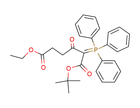 Molecular Structure of 123475-42-3 (Hexanedioic acid, 3-oxo-2-(triphenylphosphoranylidene)-,
1-(1,1-dimethylethyl) 6-ethyl ester)