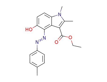 5-Hydroxy-1,2-dimethyl-4-p-tolylazo-1H-indole-3-carboxylic acid ethyl ester