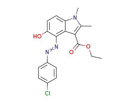 4-(4-Chloro-phenylazo)-5-hydroxy-1,2-dimethyl-1H-indole-3-carboxylic acid ethyl ester