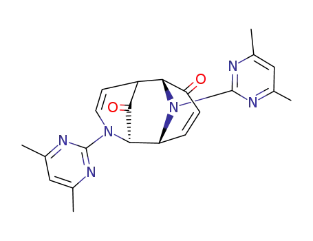3,11-bis-(4,6-dimethyl-pyrimidin-2-yl)-(1rN,2tC12,6tC12,7cN)-3,11-diaza-tricyclo[5.3.1.12,6]dodeca-4,9-diene-8,12-dione