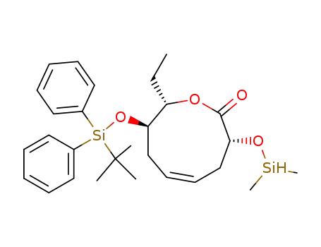 (Z)-(3R,8R,9S)-8-(tert-Butyl-diphenyl-silanyloxy)-3-dimethylsilanyloxy-9-ethyl-4,7,8,9-tetrahydro-3H-oxonin-2-one