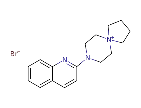 Molecular Structure of 142415-01-8 (8-Aza-5-azoniaspiro[4.5]decane, 8-(2-quinolinyl)-, bromide)