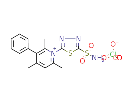 2,4,6-triamethyl-3-phenyl-1-(2-sulfonamido-1,3,4-thiadiazol-5-yl)pyridinium perchlorate