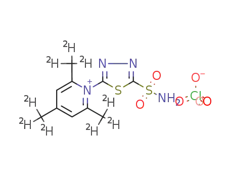 2,4,6-(trimethyl-d9)-1-(2-sulfonamido-1,3,4-thiadiazol-5-yl)pyridinium perchlorate