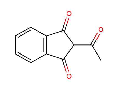 Molecular Structure of 1133-72-8 (2-ACETYL-1,3-INDANEDIONE)