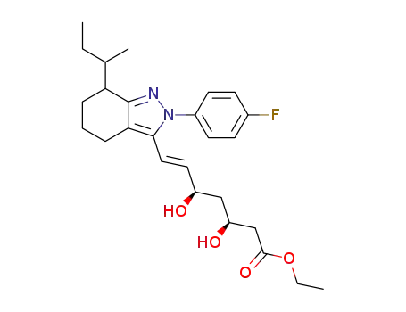 (E)-(3S,5R)-7-[7-sec-Butyl-2-(4-fluoro-phenyl)-4,5,6,7-tetrahydro-2H-indazol-3-yl]-3,5-dihydroxy-hept-6-enoic acid ethyl ester