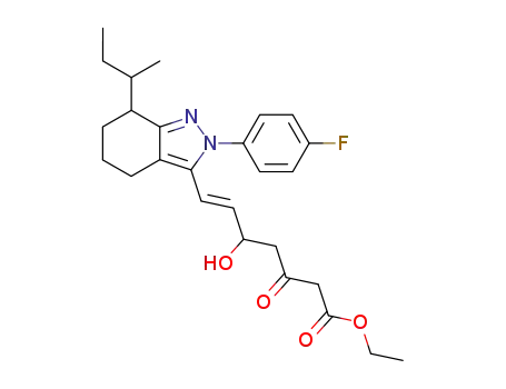 (E)-7-[7-sec-Butyl-2-(4-fluoro-phenyl)-4,5,6,7-tetrahydro-2H-indazol-3-yl]-5-hydroxy-3-oxo-hept-6-enoic acid ethyl ester