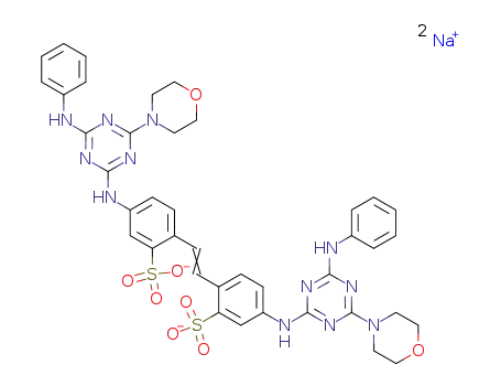2,2'-(1,2-ethenediyl)bis<5-<(4-(4-morpholinyl)-6-phenylamino)>-1,3,5-triazin-2-yl>aminobenzenesulfonic acid disodium salt
