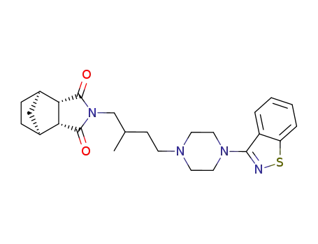 (1R,2S,3R,4S)-N-<4-<4-(1,2-benzisothiazol-3-yl)-1-piperazinyl>-2-methylbutyl>-2,3-bicyclo<2.2.1>heptanedicarboximide