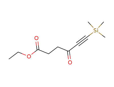 Molecular Structure of 178760-79-7 (5-Hexynoic acid, 4-oxo-6-(trimethylsilyl)-, ethyl ester)