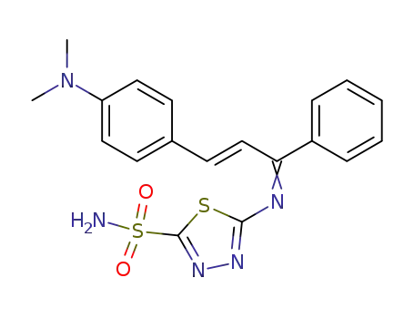 5-[(E)-3-(4-Dimethylamino-phenyl)-1-phenyl-prop-2-en-(Z)-ylideneamino]-[1,3,4]thiadiazole-2-sulfonic acid amide