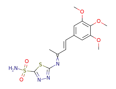 5-[(E)-1-Methyl-3-(3,4,5-trimethoxy-phenyl)-prop-2-en-(E)-ylideneamino]-[1,3,4]thiadiazole-2-sulfonic acid amide
