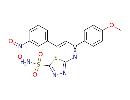 5-[(E)-1-(4-Methoxy-phenyl)-3-(3-nitro-phenyl)-prop-2-en-(Z)-ylideneamino]-[1,3,4]thiadiazole-2-sulfonic acid amide