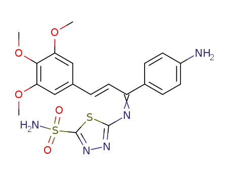 5-[(E)-1-(4-Amino-phenyl)-3-(3,4,5-trimethoxy-phenyl)-prop-2-en-(Z)-ylideneamino]-[1,3,4]thiadiazole-2-sulfonic acid amide