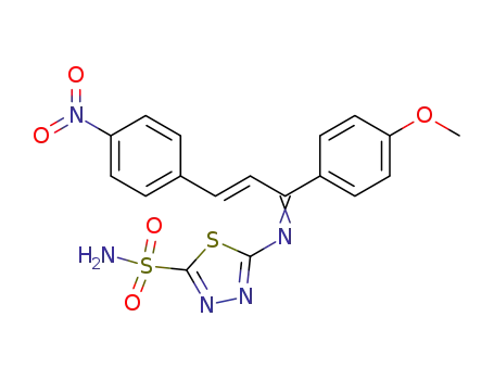 5-[(E)-1-(4-Methoxy-phenyl)-3-(4-nitro-phenyl)-prop-2-en-(Z)-ylideneamino]-[1,3,4]thiadiazole-2-sulfonic acid amide