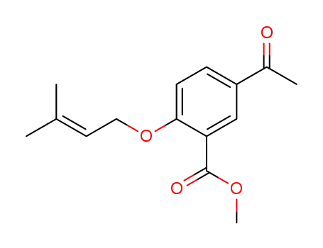 5-acetyl-2-(3-methyl-but-2-enyloxy)-benzoic acid methyl ester