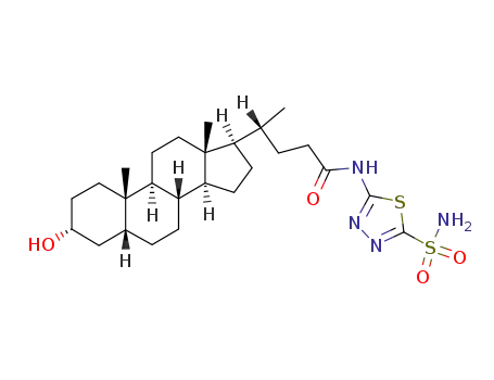 5-(3α-hydroxy-5-β-cholan-24-amido)-1,3,4-thiazole-2-sulfonamide