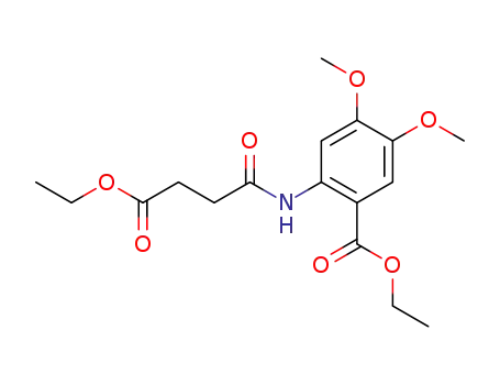 Molecular Structure of 380396-37-2 (Benzoic acid, 2-[(4-ethoxy-1,4-dioxobutyl)amino]-4,5-dimethoxy-, ethyl
ester)