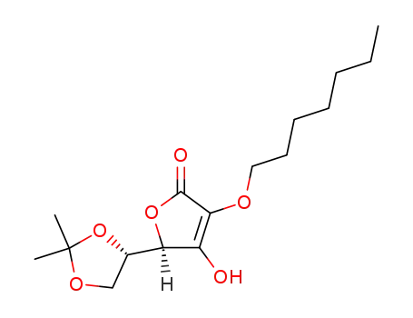 5,6-O-isopropylidene-2-O-heptyl-L-ascorbic acid