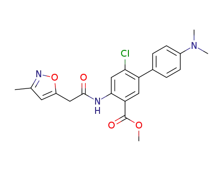 methyl 6-chloro-4'-(dimethylamino)-4-(2-(3-methylisoxazol-5-yl)acetamido)-[1,1'-biphenyl]-3-carboxylate