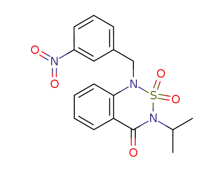 3-isopropyl-1-(3-nitro-benzyl)-2,2-dioxo-2,3-dihydro-1H-2λ6-benzo[1,2,6]thiadiazin-4-one