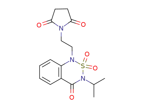 1-[2-(3-isopropyl-2,2,4-trioxo-3,4-dihydro-2H-2λ6-benzo[1,2,6]thiadiazin-1-yl)-ethyl]-pyrrolidine-2,5-dione