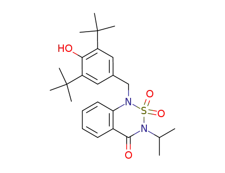 1-(3,5-di-tert-butyl-4-hydroxy-benzyl)-3-isopropyl-2,2-dioxo-2,3-dihydro-1H-2λ6-benzo[1,2,6]thiadiazin-4-one