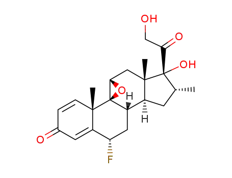 Molecular Structure of 23961-95-7 (9beta,11beta-epoxy-6alpha-fluoro-17,21-dihydroxy-16alpha-methylpregna-1,4-diene-3,20-dione)