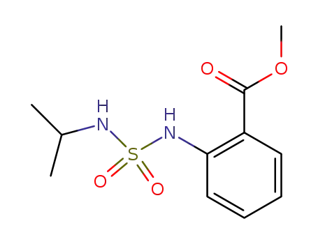 Molecular Structure of 86071-21-8 (Benzoic acid, 2-[[[(1-methylethyl)amino]sulfonyl]amino]-, methyl ester)