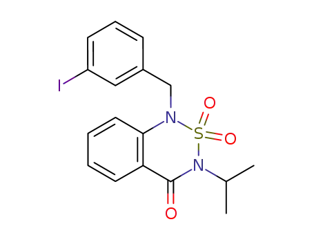 1-(3-iodo-benzyl)-3-isopropyl-2,2-dioxo-2,3-dihydro-1H-2λ6-benzo[1,2,6]thiadiazin-4-one