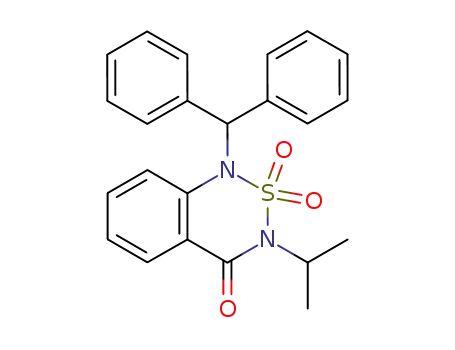 1-benzhydryl-3-isopropyl-2,2-dioxo-2,3-dihydro-1H-2λ6-benzo[1,2,6]thiadiazin-4-one