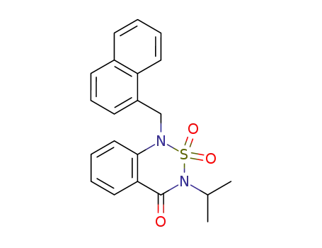 3-isopropyl-1-naphthalen-1-ylmethyl-2,2-dioxo-2,3-dihydro-1H-2λ6-benzo[1,2,6]thiadiazin-4-one