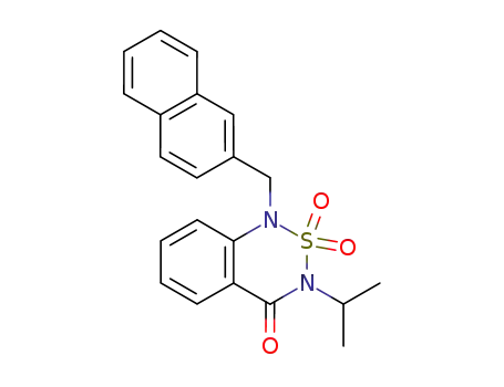 3-isopropyl-1-naphthalen-2-ylmethyl-2,2-dioxo-2,3-dihydro-1H-2λ6-benzo[1,2,6]thiadiazin-4-one