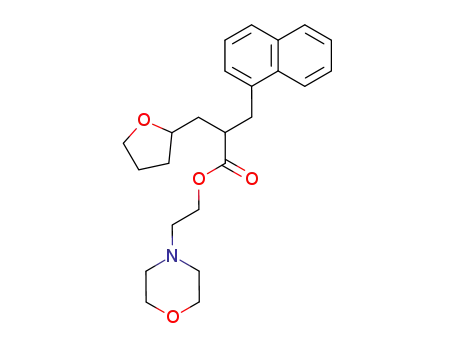 Molecular Structure of 3209-76-5 (2-morpholin-4-ylethyl 3-naphthalen-1-yl-2-(tetrahydrofuran-2-ylmethyl)propanoate ethanedioate)
