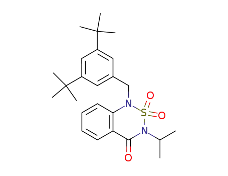 1-(3,5-di-tert-butyl-benzyl)-3-isopropyl-2,2-dioxo-2,3-dihydro-1H-2λ6-benzo[1,2,6]thiadiazin-4-one