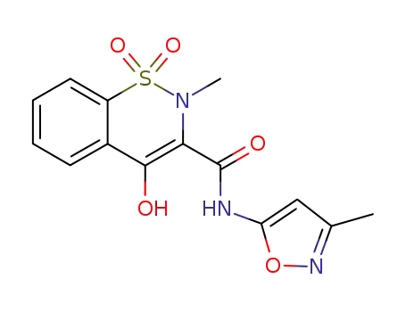 4-Hydroxy-2-methyl-1,1-dioxo-1,2-dihydro-1λ6-benzo[e][1,2]thiazine-3-carboxylic acid (3-methyl-isoxazol-5-yl)-amide